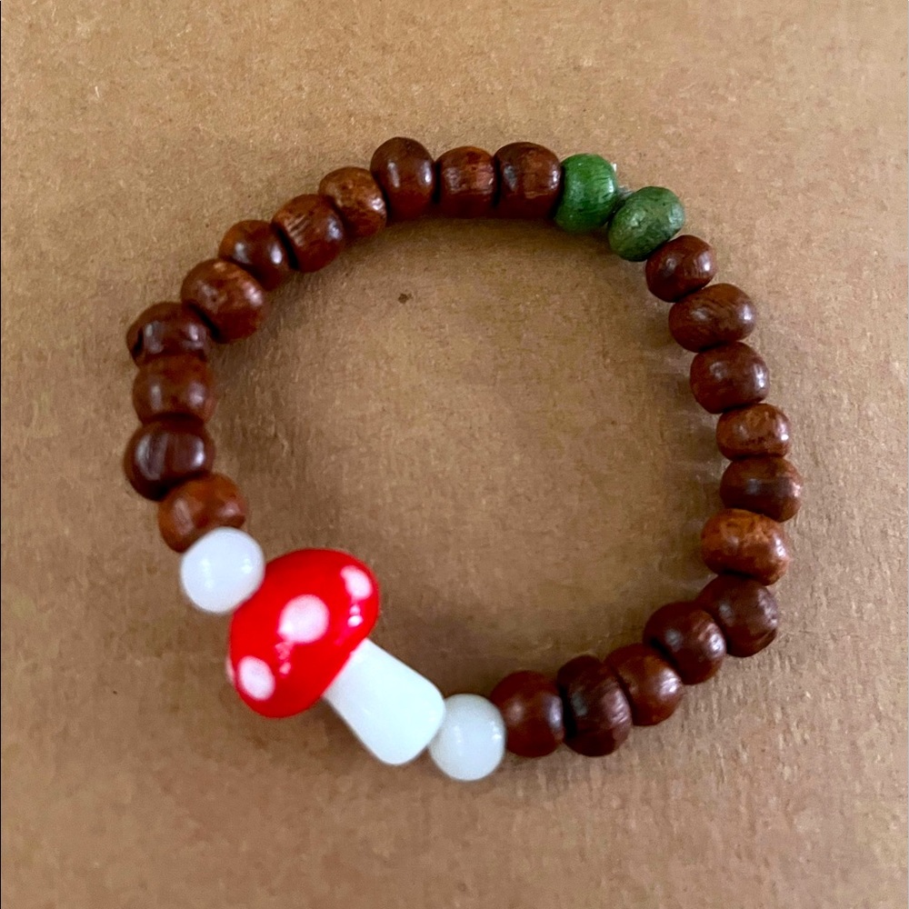 Hand made mushroom bracelet